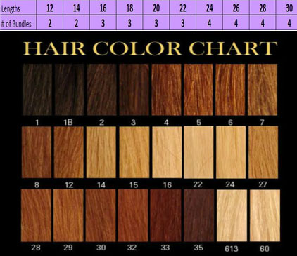 Color Hair Length Chart